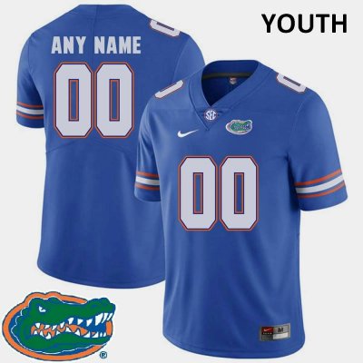 Youth Florida Gators #00 Customize NCAA Nike Royal 2018 SEC Authentic Stitched College Football Jersey RIO8462AY